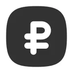 Ruble Square SVG Icon